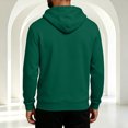 thumbnail image 5 of Resicozy Hoodies for Men Long Sleeve Solid Color Hooded Sweatshirts Casual Fall Spring Track Jackets with Pocket Dark Green L, 5 of 6