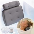 thumbnail image 2 of Almohada de baño SunSerenity Luxury para bañera con vela y lufa gris, 2 of 6