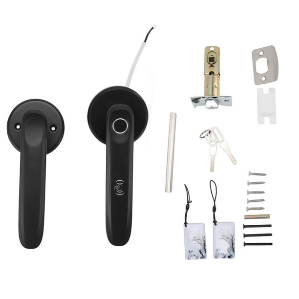Cerradura inteligente con asa, cerradura de puerta inteligente sin llave, cerradura de puerta de entrada para Tuya WiFi, cerradura de contraseña de huellas dactilares para oficina, hogar, hotel, casa