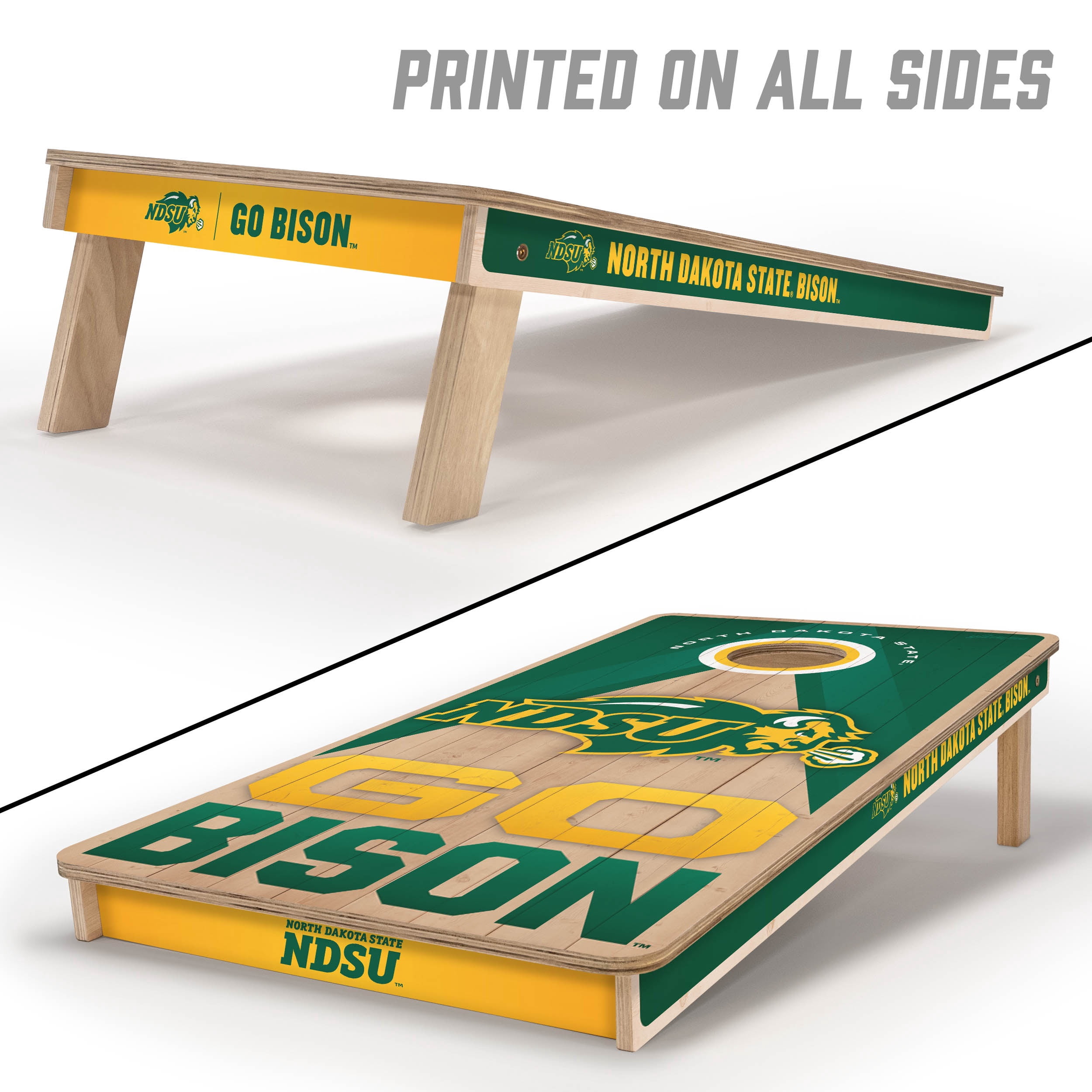 YouTheFan NCAA N Dakota St Bison 2X4 Slogan Series Cornhole NO BAGS