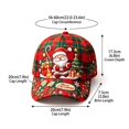 thumbnail image 3 of Green Ajustable Christmas Baseball Hat for Adults, Colorful Xmas Embroidered Novelty Cozy Twill Cotton Cap, Funny Christmas Gifts, 3 of 6