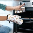 thumbnail image 2 of Dachshund Sport Kitchen Oven Mitt and Pot Holder Sets 2 Pcs for Baking, Cooking and Grilling, Heat Resistant Up To 392 °F, 2 of 7