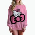 thumbnail image 1 of Sudadera con estampado de Hello Kitty para mujer, sudadera con capucha para mujer de High Street, ropa con estampado Y2K, suéter informal de cuello redondo, 1 of 1
