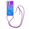 thumbnail image 1 of Funda para Motorola MOTO G Play 4G 2024 Brillantina Líquida Divertida Reluciente y con Cristales en Movimiento Cuerpo Cruzado con Cordón Ajustable, 1 of 5