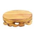 thumbnail image 2 of Base de adorno de madera retro, base de tetera de madera maciza, base redonda única, hogar y Bajo, 2 of 9