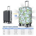 thumbnail image 6 of Haiem Cute Floral Frog Luggage Cover Printed Suitcase Covers for Luggage Elastic Washable Suitcase Protector Fits 18-32 Inch Luggage-Small, 6 of 9