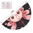 thumbnail image 3 of Picia Cute Axolotl Sakura Blossoms Print Christmas Tree Skirt , Christmas Tree Skirt Ornaments for Merry Christmas Holiday Party Decorations Indoor Outdoor-30", 3 of 7