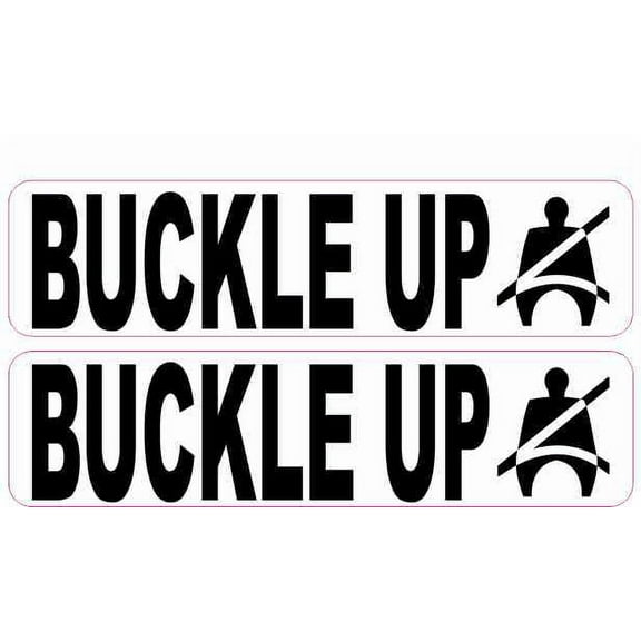 4in x 1in Buckle Up Stickers