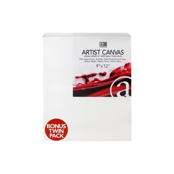 Art Advantage Artist Canvas Visual Edge 9x12 2pc