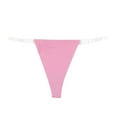 thumbnail image 2 of Cavosen Underwear Women Thongs Stretchy G-Strings Ice Silk Low Rise Comfortable Underwear Seamless No Show Breathable Thin Panties Lightweight Underwear Fashion Clothes Pink L, 2 of 7