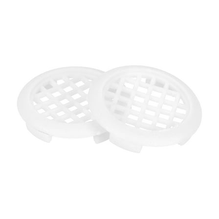 Uxcell 29mm Circular Soffit Vent, 20pcs Plastic Air Vents Round Mesh Hole Louver, White