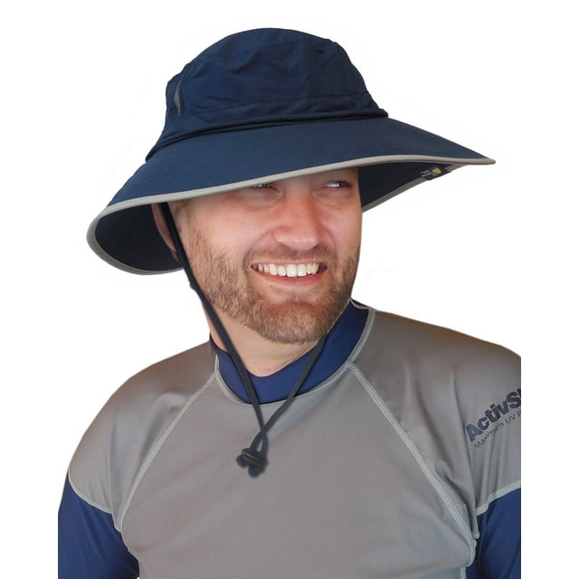 Sun Protection Zone Unisex Lightweight Adjustable Outdoor Booney Hat (100 SPF, UPF 50+) - NAVY