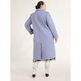 thumbnail image 3 of Scoop Women's & Women's Plus Faux Wool Oversized Double Breasted Coat, Sizes XS-4X, 3 of 4