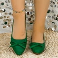 thumbnail image 4 of Viluyesy Ballet Flats for Womens, Pointed Toe with Bow Slip-On Comfortable 2026 Casual Dressy Office Shoes Green US9.5, 4 of 9