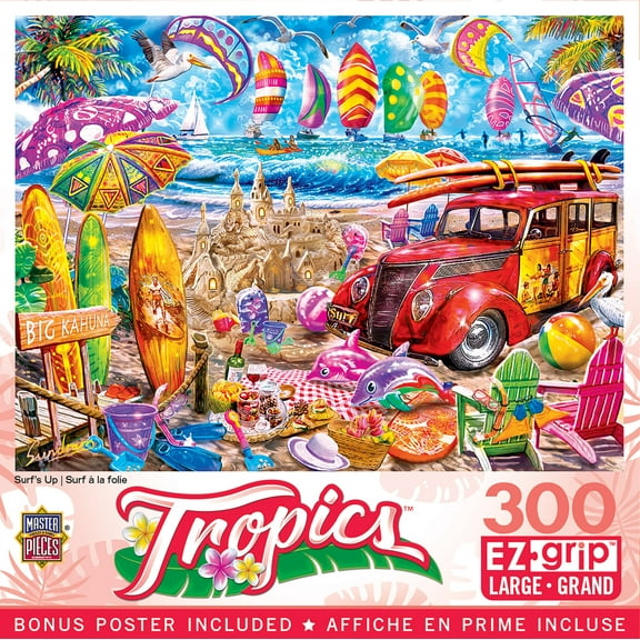 MasterPieces 300 Piece EZ Grip Jigsaw Puzzle - Surf's Up - 18"x24"