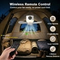 thumbnail image 5 of Merryhome 2 in 1 Portable Camping Fan with Light, 7200mAh Rechargeable Tent Fan with Remote, Digital Display, 4 Speeds, 4 Timer Settings, LED Lantern for Camping RV Travel, White, 5 of 12