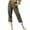 384#Green, variant on Women Cotton Linen Elastic Waist Wide Leg Pants Summer Casual Beach Vacation Pants with Pockets Red 3XL