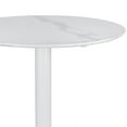 thumbnail image 2 of Benjara Counter Height Table with Marble Top and Metal Flared Base, White, 2 of 5