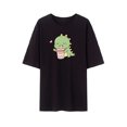 thumbnail image 2 of Moda mujer casual manga corta cuello redondo impreso tops sueltos blusa Pompotops hkajfhjk464979, 2 of 5