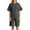 Black, variant on Short Sets for Women Loose Fit Short Sleeve Crewneck T Shirt and Shorts 2 Piece Matching Set Summer Loungewear