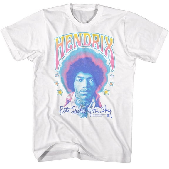Jimi Hendrix Pastel Both Sides White T-Shirt
