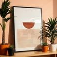 thumbnail image 3 of Terracotta and blush pink abstract - Mixed Media Abstract Minimalist Geometric Boho Watercolor Modern Art Pastel Black Framed Wall Art Print 24 x 36 inches, 3 of 8