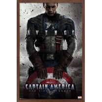 Marvel - Captain America - The First Avenger - One Sheet Wall Poster, 14.725" x 22.375", Framed