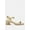 Gold, variant on Zabou Metallic Ankle Strap Low Block Heels