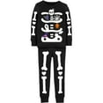 thumbnail image 3 of Rimyaw Kids Halloween Skeleton Pajamas Glow in the Dark Boys Girls Cobweb Printed Sleepwear Sets Pjs Clothes Size 7T, 3 of 6