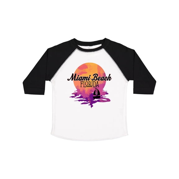 Inktastic Miami Beach Florida Vacation Sunset Girls Toddler T-Shirt