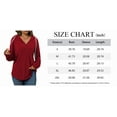 thumbnail image 6 of TEMOFON Women V Neck Hoodies Womens Fashion Tops Pullover Oversized Hoodies Long SLeeve Drawstring Hoodies Loose Fit, 6 of 7