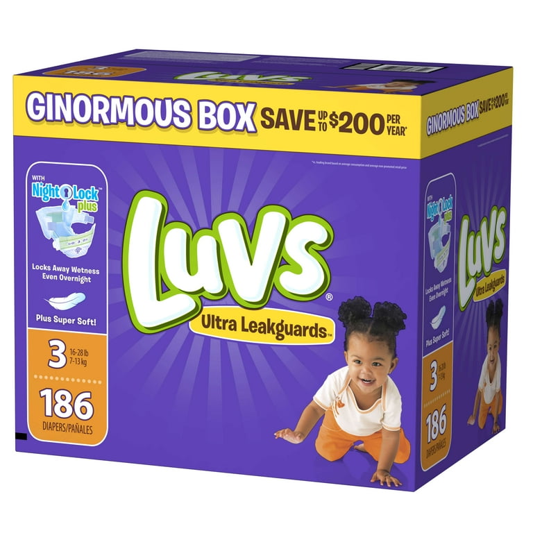 Walmart luv hotsell diapers size 4