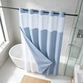 thumbnail image 4 of Waterproof Double Layer Shower Curtain, Waffle Weave Polyester Bath Curtain with Detachable Liner, Reinforced Grommet Top, Machine Washable, Standard Size for Bathtub and Shower Stall, 4 of 6