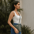 thumbnail image 6 of Sishka Womens   Olive Genuine Leather Ladies Bags – Chic Crossbody Organizer with Sleek Shoulder Sling Design, Perfect for Daily Use & Travel, 6 of 11