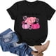 thumbnail image 3 of Puntoco - Camiseta de manga corta con cuello redondo y estampado a la moda para mujer Puntoco Puntoco-2140, 3 of 4
