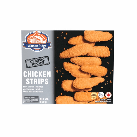 Lanières de poulet Watson Ridge 800 g de lanières de poulet FC Watson Ridge