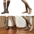 thumbnail image 2 of Yokua Stretchy Nylon Sheer Knee Highs Dress Socks Over the Calf Dress Socks for Men, 2 of 21