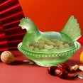 thumbnail image 7 of Rustic Glass Hen Candy Tray with Lid, Farmhouse Style Serving Dish for Snacks and Treats, Charming Gift for Kitchen and Dining Room Decor, 7 of 7