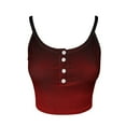 thumbnail image 7 of Women’s Scoop Neck Sleeveless Crop Tank Slim Fitted Button Henley Cropped Cami Top Casual Workout Yoga Tanks Blouses, 7 of 7