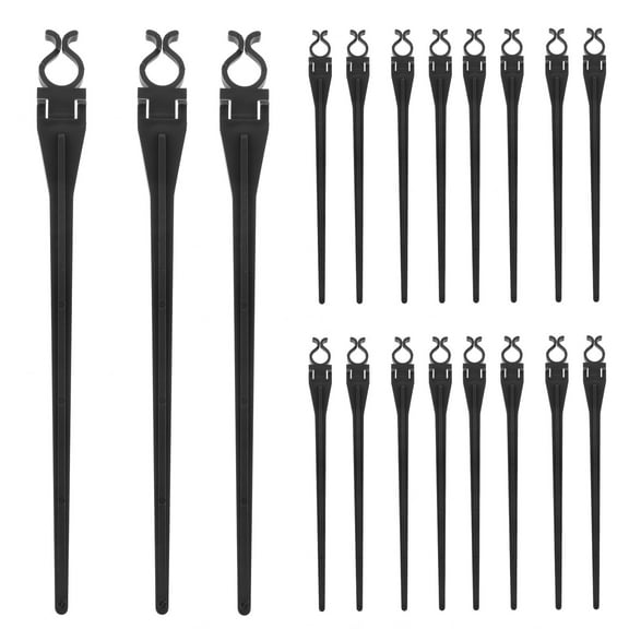 Sparsain Universal Christmas Light Stake for Yard Lawn, C7 C9 Holiday Light Stake, Christmas String Lights, Outdoor Light Holder, 30pcs (Black)