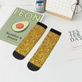 thumbnail image 7 of Rocae Gold Glitter for Premium Adult Socks,Comfortable, Breathable, and Durable Socks, Perfect for Everyday Wear, 7 of 7