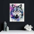 thumbnail image 4 of Nawypu  Modern Home Decor Wolf Canvas Print Wall Art for Kids Room, Watercolor Wild Animal Wolf Portrait Picture Paintings for Bathroom Bedroom Living room Office Wall Decoraton,, 4 of 4