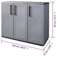 thumbnail image 4 of vidaXL Garden Storage Cabinet Gray and Black 40.2"x14.6"x33.1" PP, 4 of 9