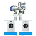 thumbnail image 3 of Ana Stainless Steel Three Way Tap Sink Faucet Washing Machine 2 Way Angle Valve, 3 of 8