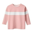 thumbnail image 2 of Cethrio 3/4 Sleeve Tops for Girl, Soft Pullover Casual Crew Neck Girls T-Shirts Pink Size 7-8 T, 2 of 4