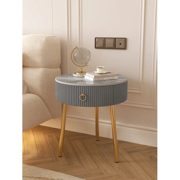 Mesa De noche De Metal Kawaii, almacenamiento minimalista, Japandi, mesita De noche nórdica De moda, muebles modernos De pizarra para el hogar