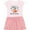 Pink With Stripes, variant on Inktastic Let it Snow Cute Orange Fox in Hat and Scarf Gift Toddler Girl Dress