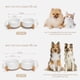 thumbnail image 4 of Spunkyjunky Cuenco De Cerámica Para Perros Y Gatos Con Soporte De Madera, Juego De Agua Y Comida Ponderada Con Esmalte Mate Antideslizante Para Gatos, Perros Medianos, 28,7 Onzas, 4 of 5