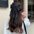 thumbnail image 4 of Horquilla de tocado con lazo de gran tamaño negro, clip superior de cuchara trasera, clip de resorte rojo neto, clip para el cabello, mujer negro 1 pieza, 4 of 4