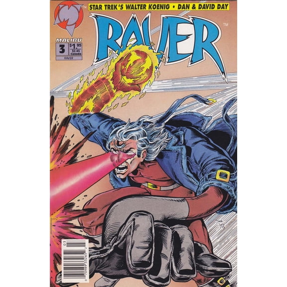 Raver #3 (Newsstand) VF ; Malibu Comic Book